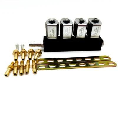 Llano Grey 3ohm CNG LPG Injector Rail Ln-Ig1s for 4 Cylinder Gnv Gpl Engine
