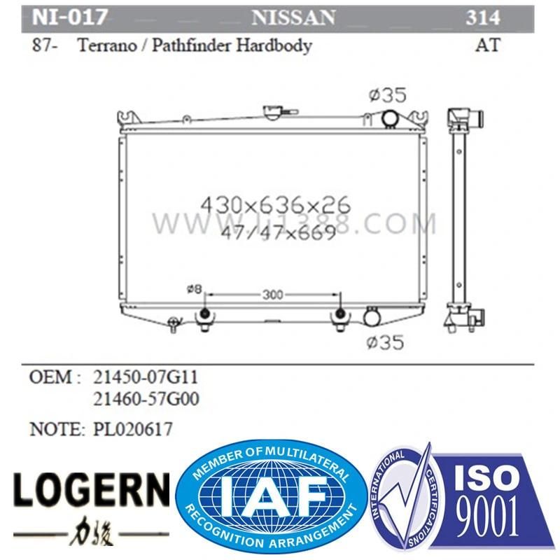 Auto Radiator for Nissan Terrano/Pathfinder/Hardbody′87- at Dpi: 314