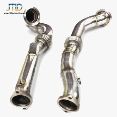 Factory Price Polished Straight Exhaust Downpipe for BMW X6 N54