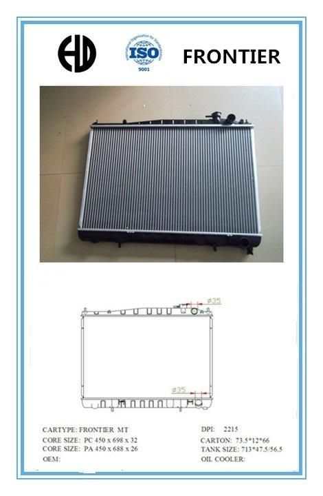 High Quality Aluminum Brazed Welding Car Radiators for Frontier