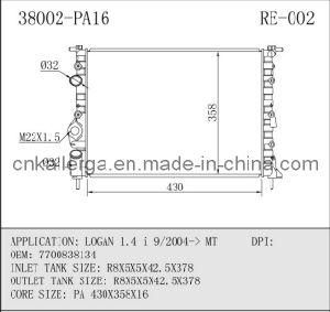 Radiator for Renault Logan 1.4 I 9/2004 Mt 38002 (RE-002)