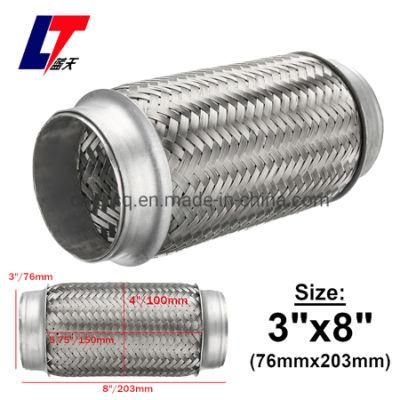 Exhaust Flexible Connector / Flex Pipe with Outer and Inner Braid