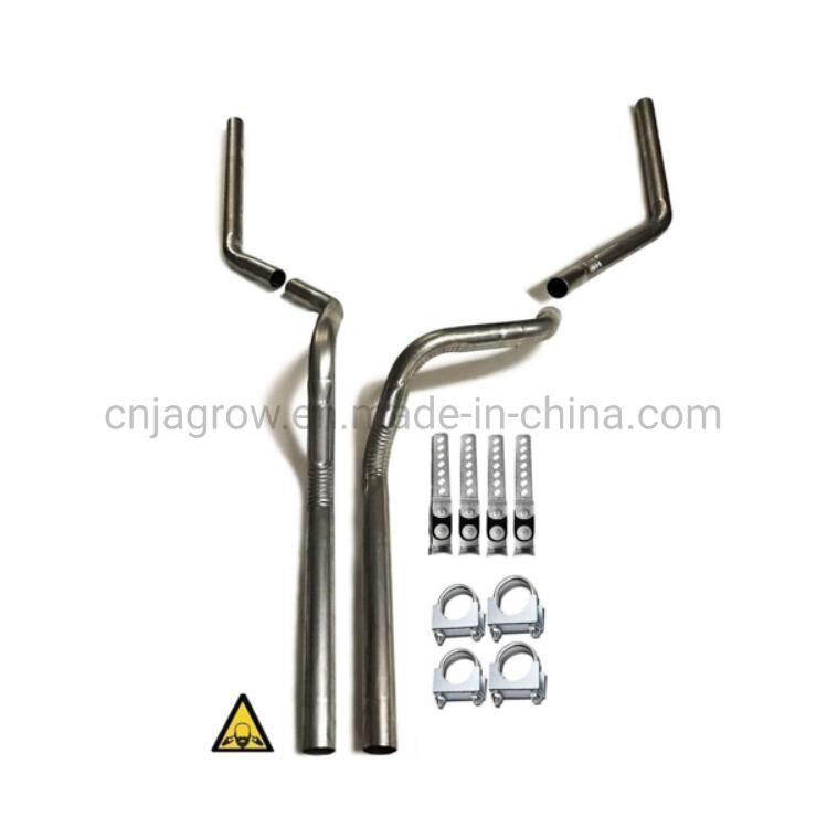 Dual Pipes Conversion Exhaust Kit Fits Gmc Chevy Trucks 2000 1500 2500 C K