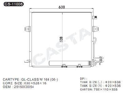 Benz Aluminum Auto Condenser for Gl-Class W164 (06-)