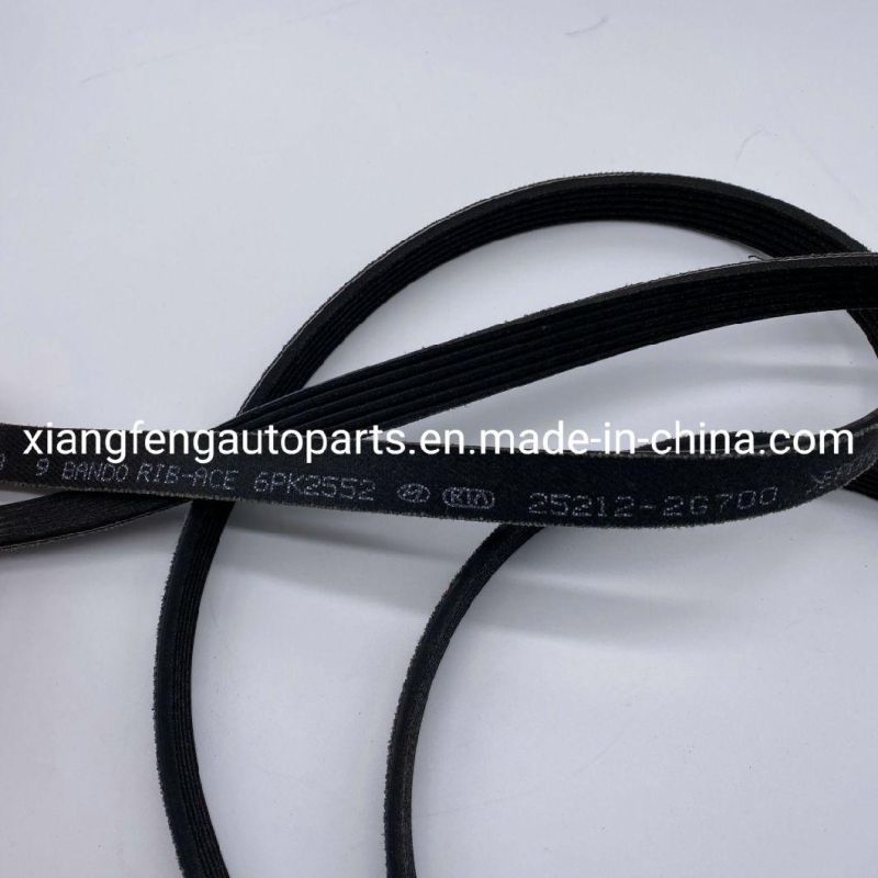 Good Quality Rubber Fan Belt for Hyundai 25212-2g700 6pk2552