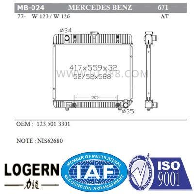 Cooling System Radiator for Benz 1976-1985 W123/W126 at