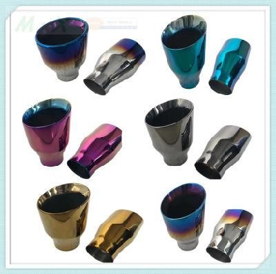 Hot Sales High Quality 2.5 Inch Inlet Long Tail Pipe Tips Titanium Muffler Exhaust Tip