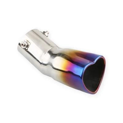 Roast Blue Bending Auto Parts Heart Shape Exhaust Tips Muffler