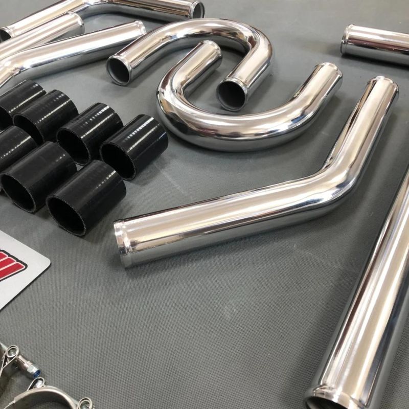 Universal Turbo Boost Intercooler Pipe Kit 8 PCS Aluminum Piping