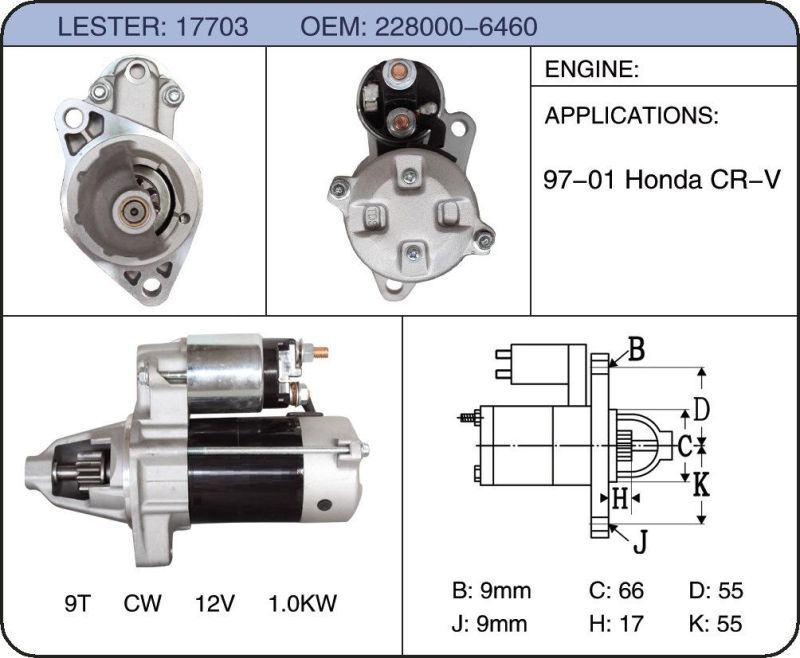 Fire Starter for Honda Cr-V 228000-6450 31200-P3f-J01