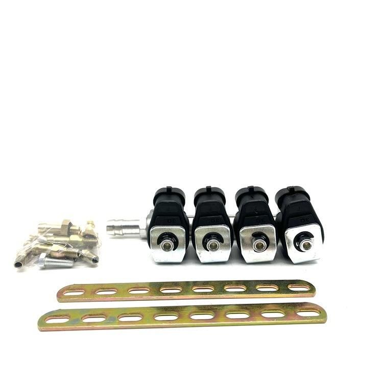 Sequential LPG Motorcycle Parts Lr 2/3 Ohm CNG Injector Rail Kit for Other Auto Oil/Gas Conversion Engine Rail Parts Kit