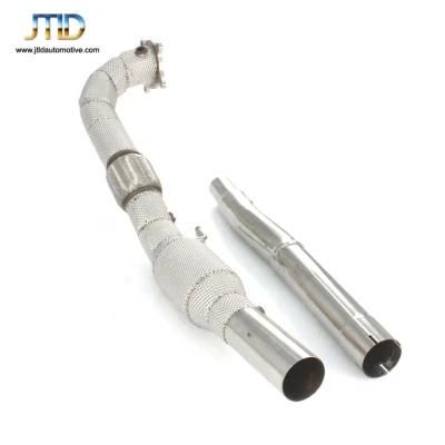 Wellpriced 304 Ss Heatshield Exhaust Downpipe with Cat for VW Golf 6r