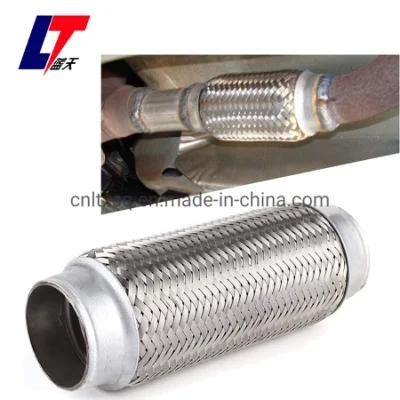 2.5&quot; ID 8&quot; Oal Piping Adapter Connector Braided Ss Flex Pipe