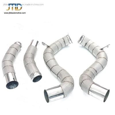 Heatshielded Customized Logo Exhaust Downpipe for Benz Amg W205 C63