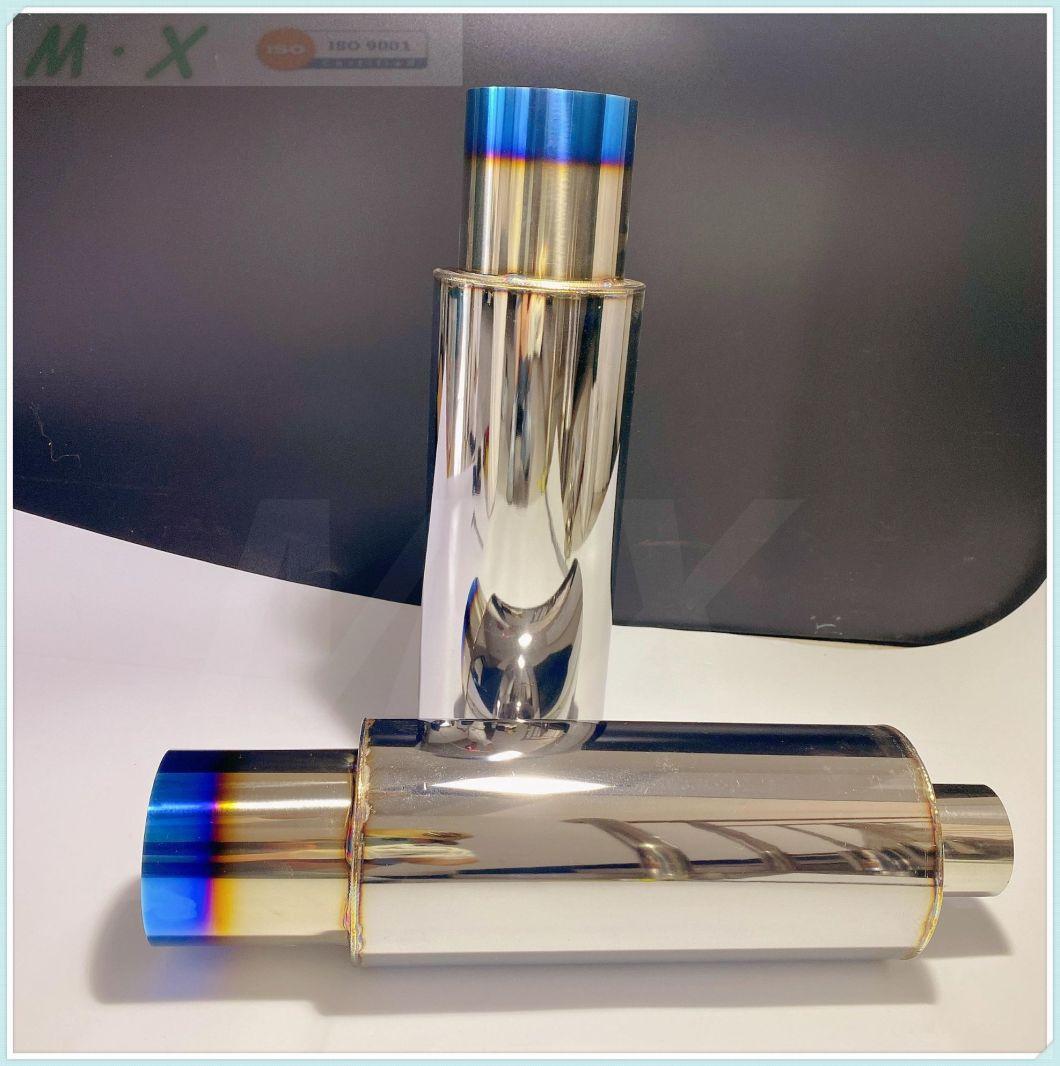 High Quality Stainless Steel Exhaust Muffler Blue Exhaust Pipe Muffler