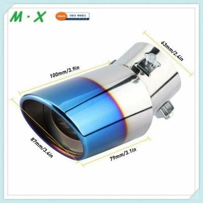 High-Grade Automobile Curved Exhaust Muffler Tip Chrome Trim Rear Tail Throat