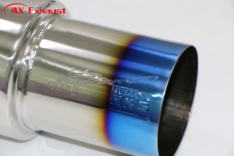 High Quality Stainless Steel in Titanium Plated Exhaust Muffler for Hks