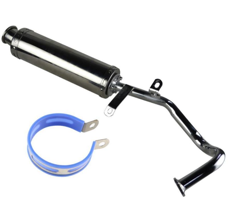 Motorcycle Exhaust Muffler Scooter Performance Exhaust Stainless Pipe for Gy6 50cc 80cc 100cc Scooter High Quality