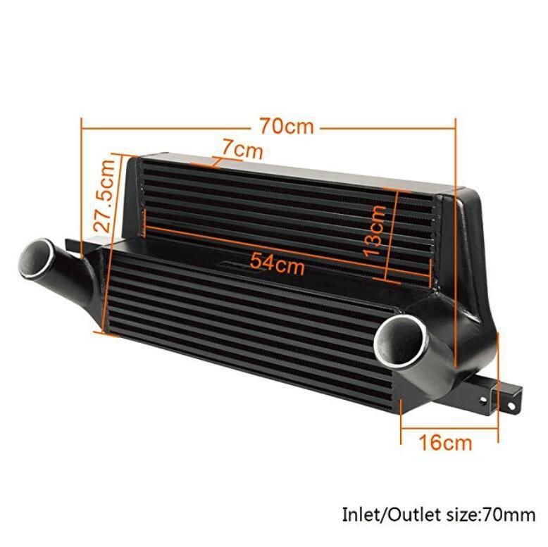 Ford Mustang 15-17 2.3L Ecoboost Direct Bolt on Upgrade Performance Intercooler Black