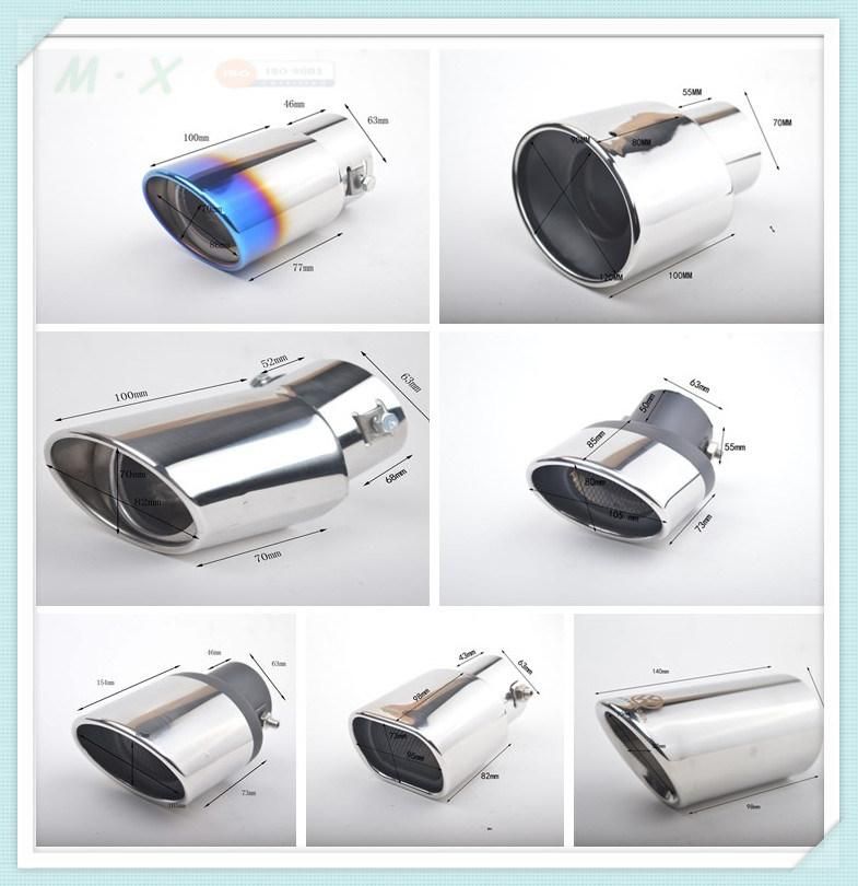 Auto Exhaust Muffler Tip Stainless Steel Pipe Chrome Trim Rear Tail Throat Tail Throat of Exhaust Pipe, Exhaust Muffler Tip Product