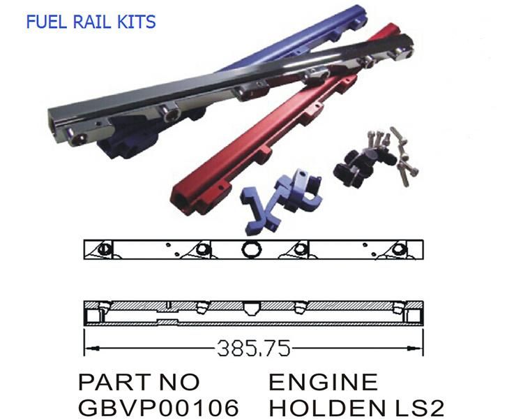 Auto Race Common Billet Aluminum Anodized Efi Fuel Rail Kit for Ls2