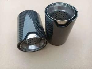 Factory in Stock Single Outlet Carbon Fiber Surface Exhaust Muffler / Tip