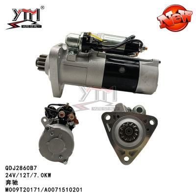 24V 12t 7.0kw Starter Motor for Mercedes Benz M009t20171 A0071510201 0001371119, 0001372006