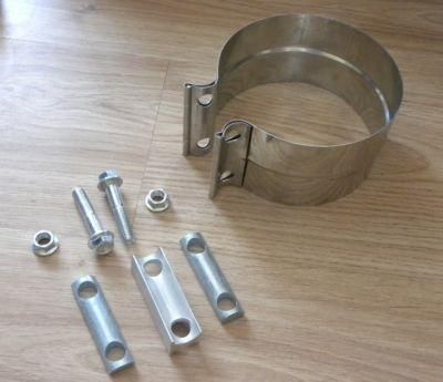 2 to 5inch Stainless Steel Butt Joint Exhaust Sleeve Seal Band Clamp