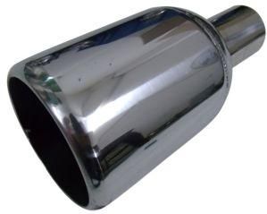 T304 Stainless Steel Flat Round Soldered Dual Wall Exhuast Tip Tail Pipe