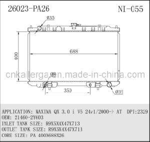 Auto Radiator for Nissan Maxima 03 at 26023 (NI-055)