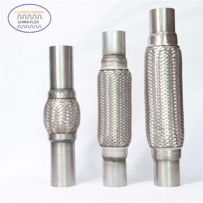 Flexible Exhaust Pipe Connector / Exhaust Flex Hose with Nipple, Auto Muffler Exhaust Flexible Hose Pipe Flex Coupler Flexible Connector~