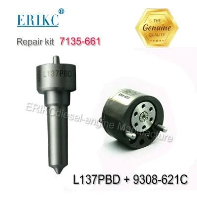 L137pbd + 9308-621c Delphi Injector Nozzle Valve Set Repair Kits 7135-661 for Common Rail Injection Ejbr02901d Ejbr03701d Ejbr02401z