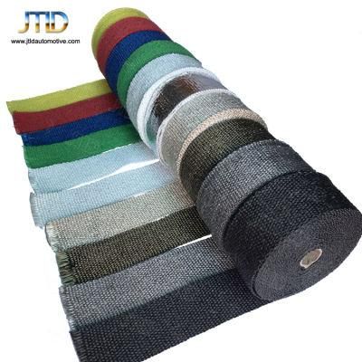 Auto Parts Universal Titanium Colorful Exhaust Heat Wrap Roll with Stainless Steel Zip Ties