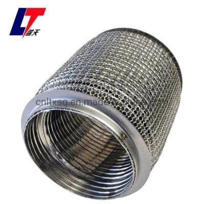Stainless 4 Inch Mesh Braided Car Muffler Silencer Flexible Exhaust Pipe