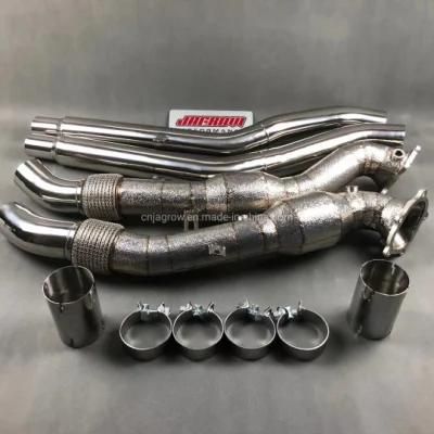 Jagrow Performance Exhaust Downpipe for Audi S6 S7 RS6 RS7 C7 4G 4.0t Quattro 420PS 450PS 560PS 12-17 Cat E3 Down Pipe