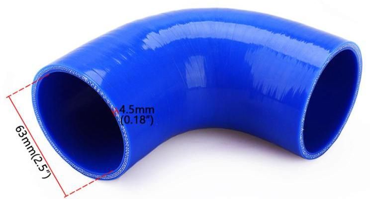 Universal Anti-Aging Silicone Tube 4-Ply Inner Diameter 3.5-3.0 Inch 90 Degree Elbow Coupler Silicone Hose