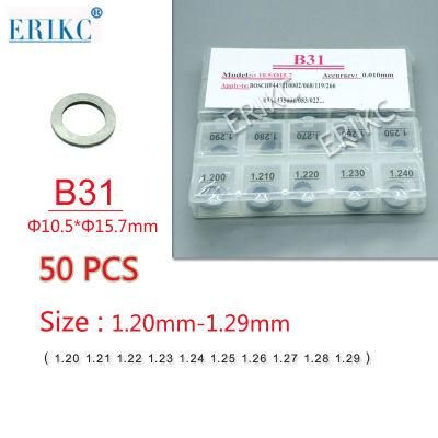 Erikc B31 Diesel Injector Washer and Fuel Injection Shim Kits, Different Types of Gasket Size: 1.20mm--1.29mm