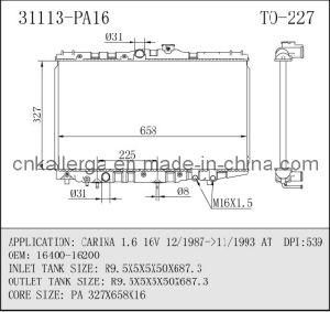 Auto Radiator for Toyota Carina 1.6 16V at 31113 (TO-227)