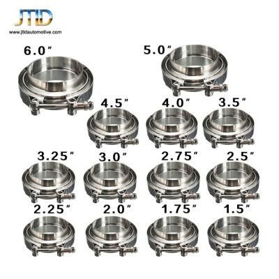 Hot Selling Stainless Steel Exhaust V Band Clamp with Flat Flange Assembly Kit