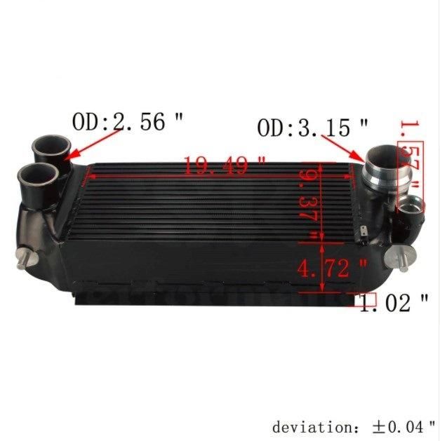 Fmic Front Mount Intercooler Fits for Ford F150 2.7L 3.5L V6 15-17 Ecoboost Silver Black