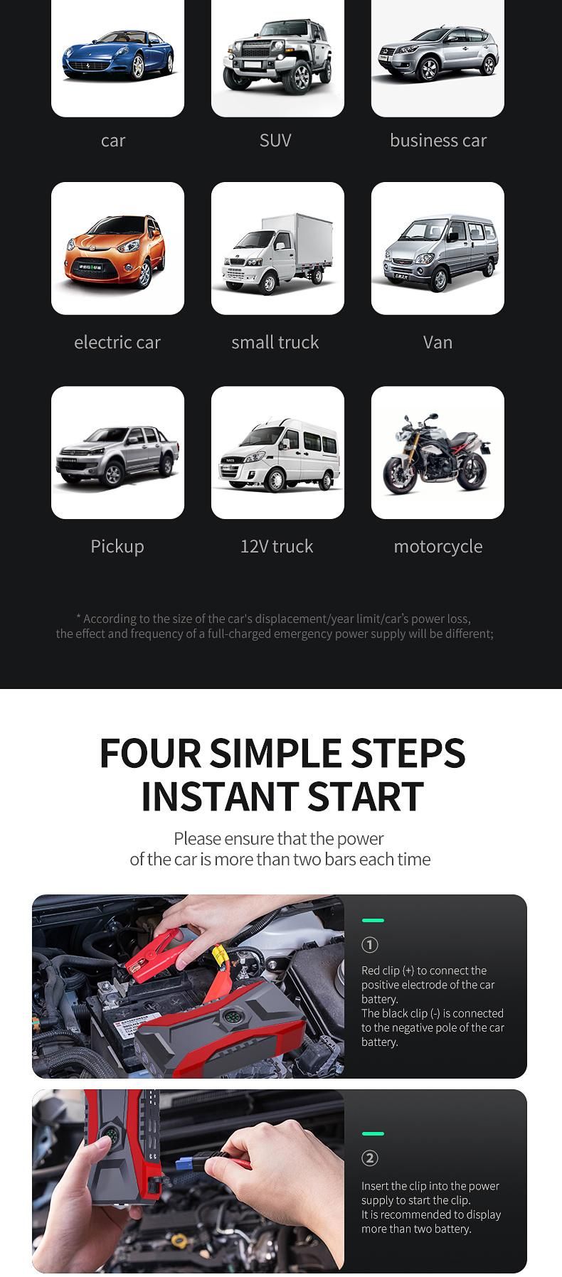 Car Booster Package for Gasoline Engine Use Jump Starter