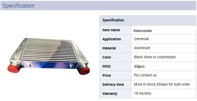 Universal Aluminum Air to Air Cooler Radiator Heat Exchanger Intercooler