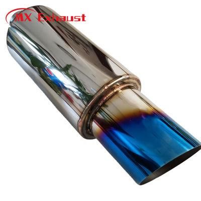 High Quality Stainless Steel in Titanium Plated Exhaust Muffler for Hks