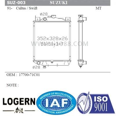 OEM: 17700-71c01 Suzuki Auto Radiator for Cultus/Swift&prime;91- Mt