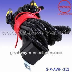 Male Relay Light Wire Harness 2pins Waterproof Pet Loom