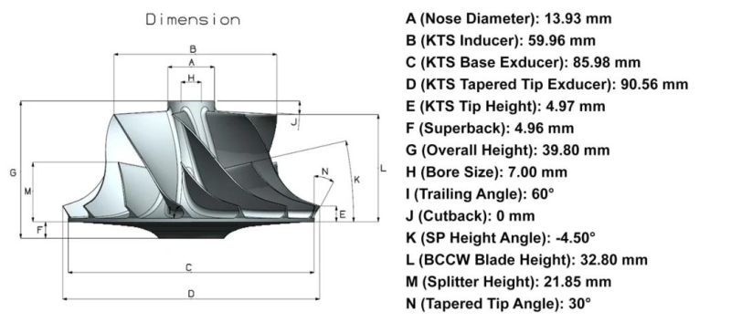 New Hx40W H351cw Turbo Billet Compressor Wheel Dodge RAM 5.9L Cummins Turbo Spare Part Turbocharger