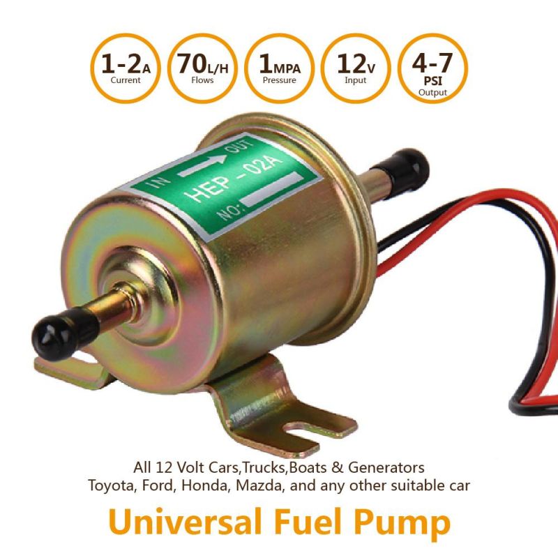 Universal 12V Low Pressure 4-7psi Gas Diesel Inline Electric Fuel Pump