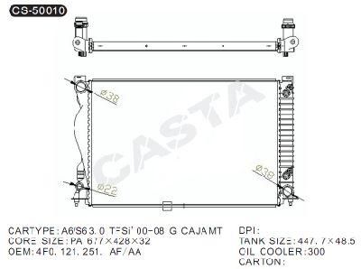 High Quality Auto Radiator for Audi A6/S6