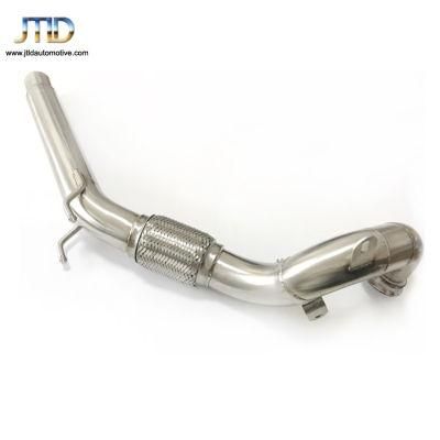 SS304 3 Inch Exhaust Downpipe for VW Golf Mk7 A3 S3 8V Tt Mk7 R 2.0 Tfsi 2014