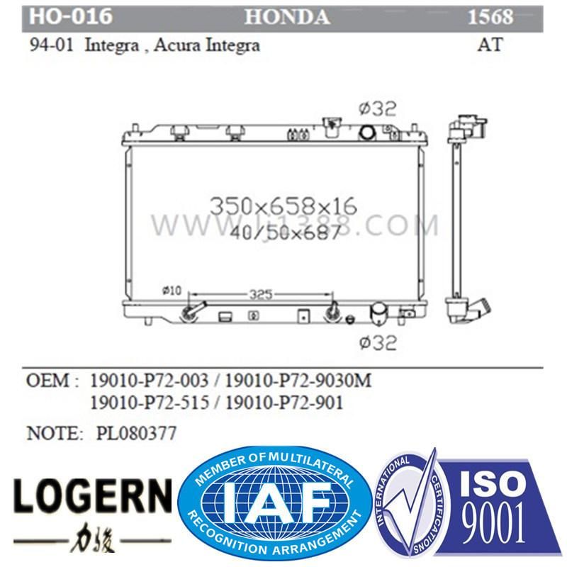 Ho-016 Car Brazed Radiator for Honda Integra/Acura Integra′94-01 at Dpi: 1568